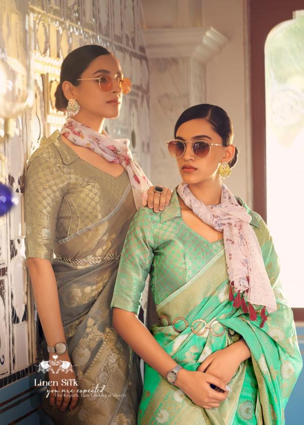 Rajpath Allin Linen Festive Wear Weaving Saree Collection